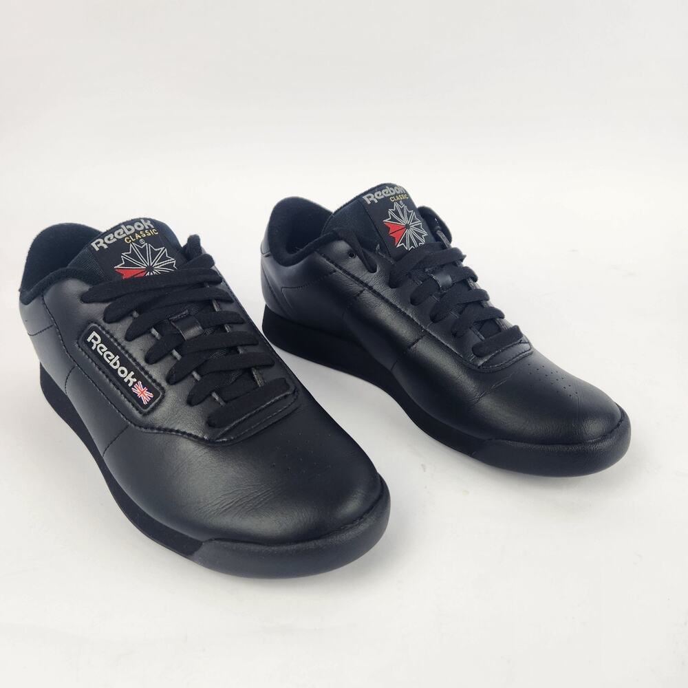 Reebok CLASSIC LEATHER Princess SHOES Black size 8 Womens Sneakers 1Y3501